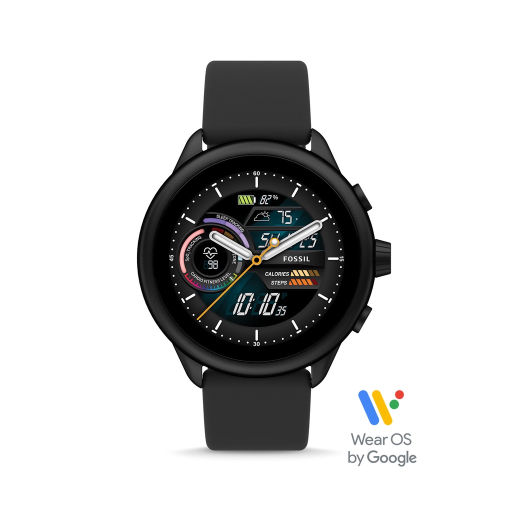 Fossil Gen 6 Wellness  Black Silicone Smartwatch Wanita - FTW4069
