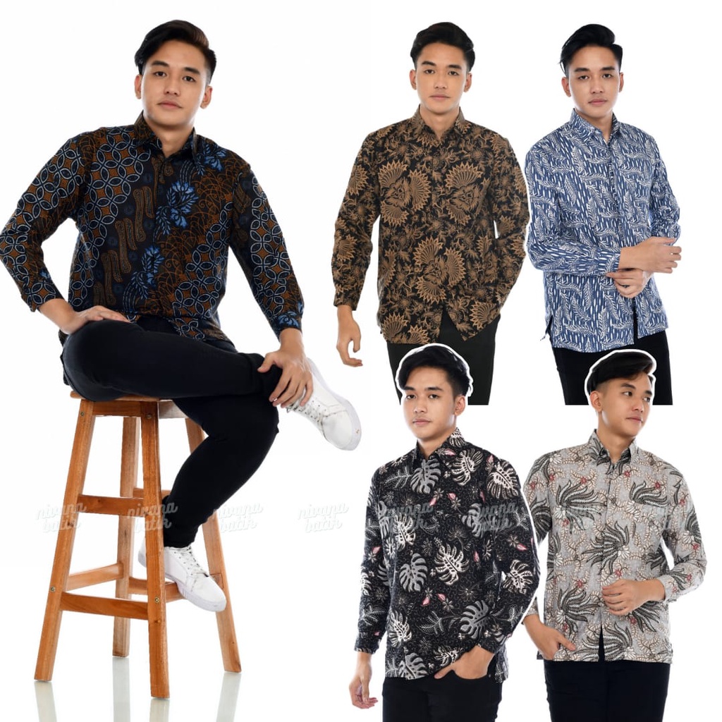 Kemeja Panjang Batik Pria Baju Atasan Batik
