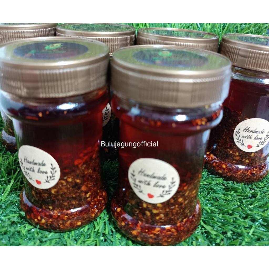 

HG Chili Oil Kemasan 150 ml Sambal Homemade Halal By Bulujagungofficial