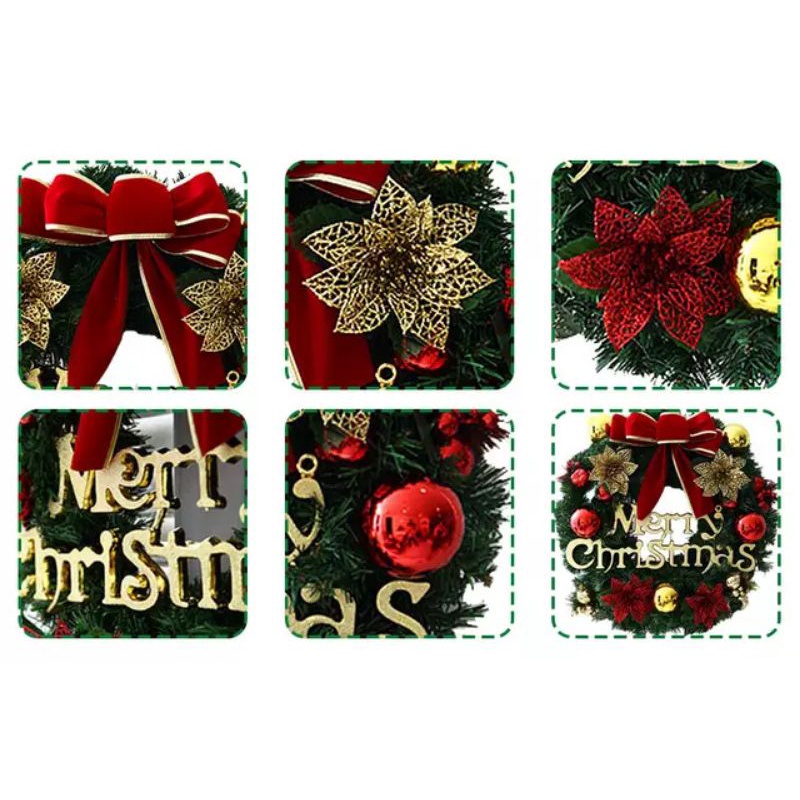 Garland Natal Dekorasi Pintu 30 CM Ornamen Natal Garland Pintu