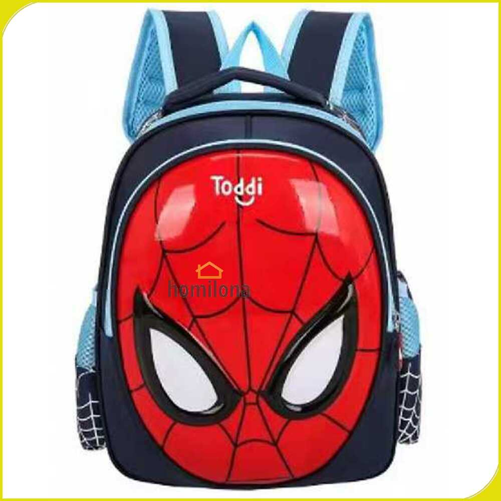 Toddi Tas Ransel Sekolah Anak Backpack Model Spiderman - 1801