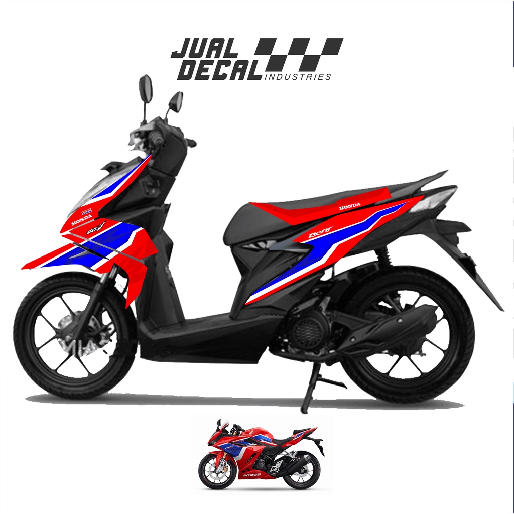 HRC LIVERY - Striping Beat All New Deluxe Variasi 2020 2021 2022 Stiker Motor BeAT Street Sticker Ho