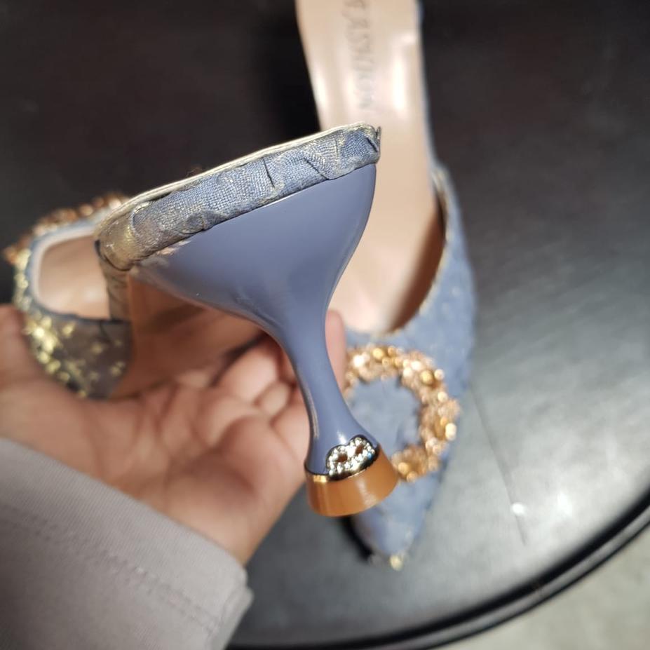 Hot Sale (Restock) Heels Wanita Pesta Heels Kekinian Import Elegant Party Mules 6720