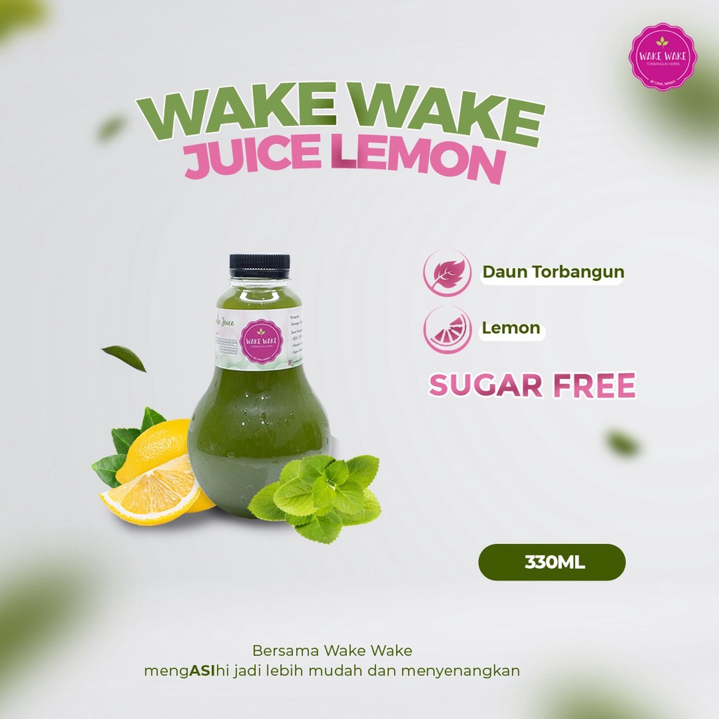 ASI Booster Torbangun - Wake Wake Juice Lemon - Botol 330 ML