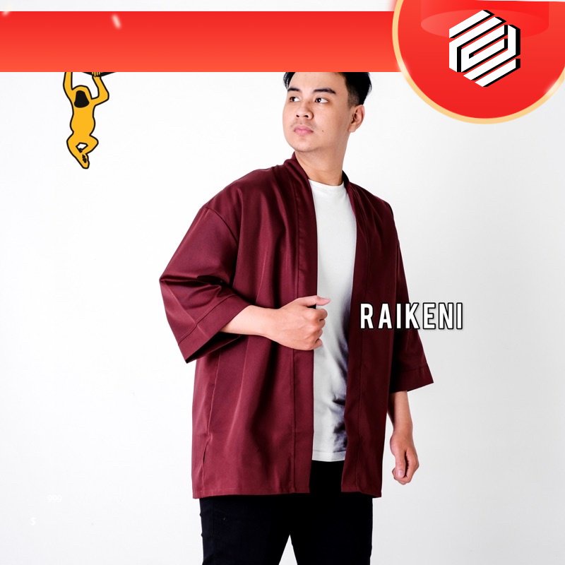 baju RAIKENI Kimono UNO | Outer Jepang | Kimono Unisex | Cradigan Jepang | Kimono Pria kimono pria