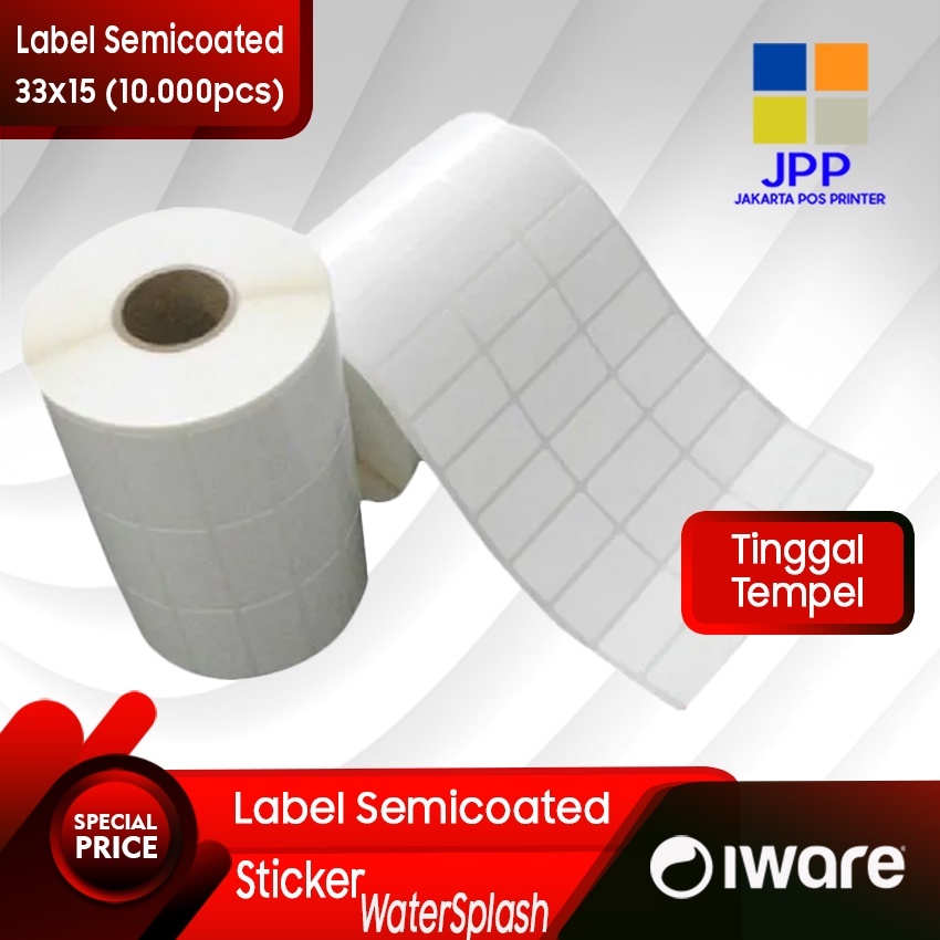 

KERTAS STICKER LABEL BARCODE HARGA SEMICOATED 33X15 3 BARIS ISI 10RB PREMIUM QUALITY
