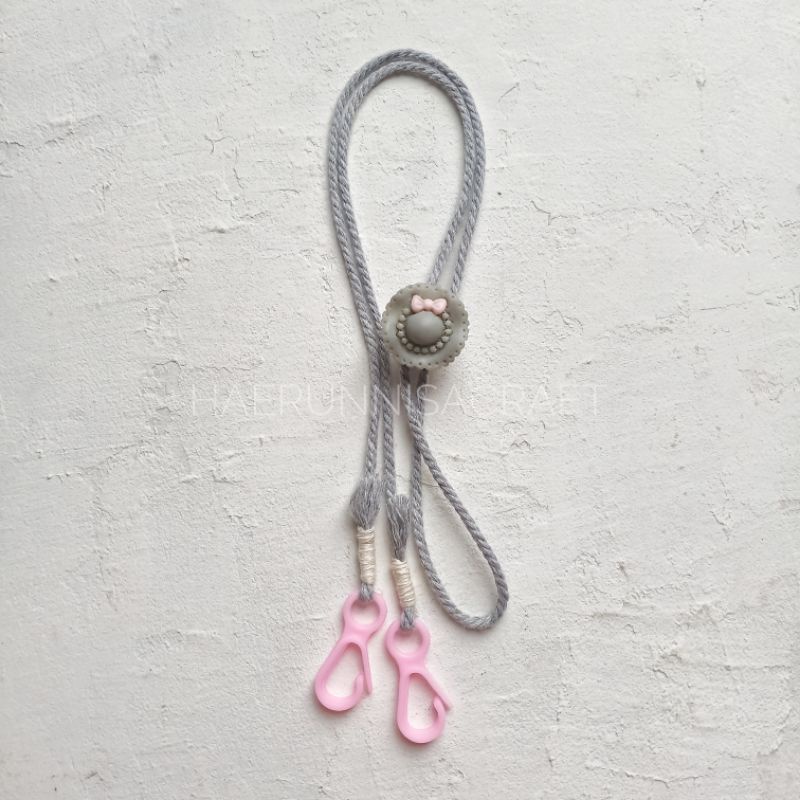 Kalung Masker 2in1 Hijab Stopper Strap Tali Macrame Clay Topi