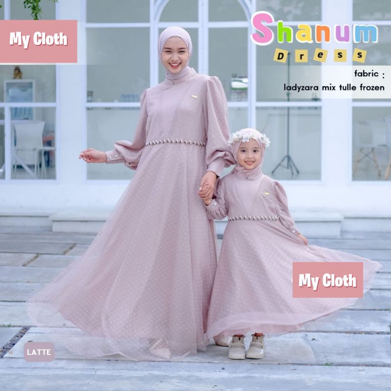 [REAL PICT] SHANUM DRESS LADY ZARA MIX TULLE FROZEN DRESS MOM DRESS KIDS GAMIS IBU DAN ANAK COUPLE I