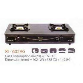 Rinnai Kompor Gas 2 Tungku RI-602AG - 602 AG silahkan di pesan