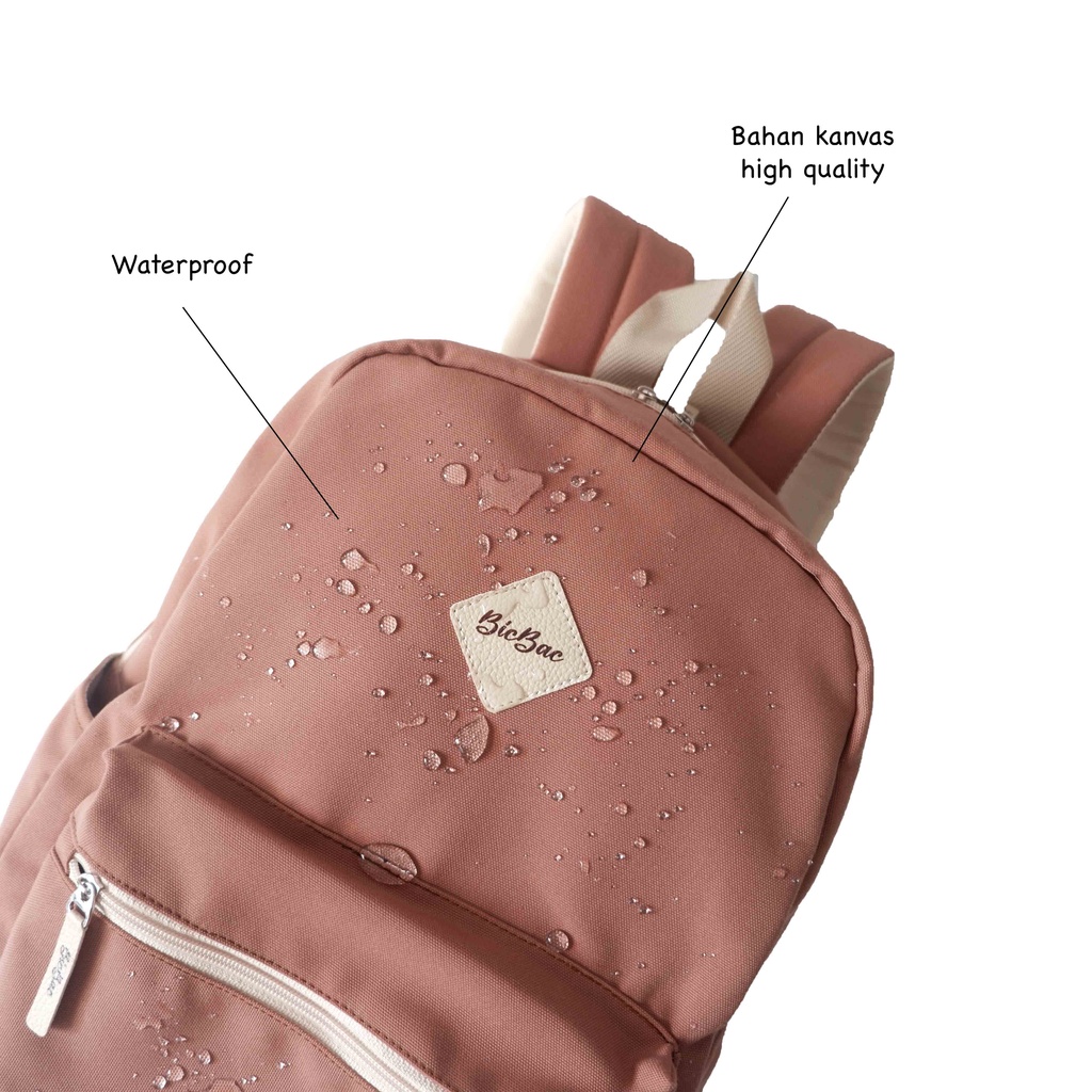 BICBAC TAS RANSEL DUALO PUNGGUNG BAG SEKOLAH TRAVEL TRAVELLING LAPTOP BACKPACK KANVAS CANVAS SERBAGUNA WATERPROOF WATER RESISTANT PRIA WANITA ANAK SD SMP SMA KULIAH UNIVERSITAS ANTI HUJAN AIR ANTIBARET ANTIMALING