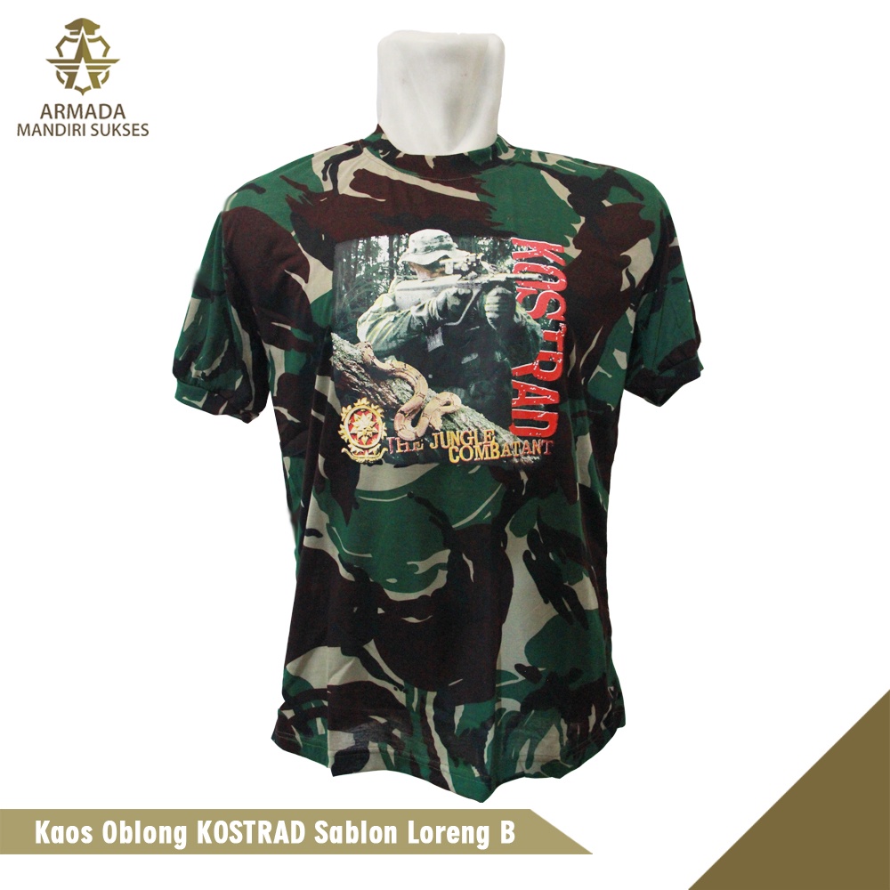 Kaos Kostrad Gambar Loreng - Kaos Dalam Kostrad Gambar Loreng