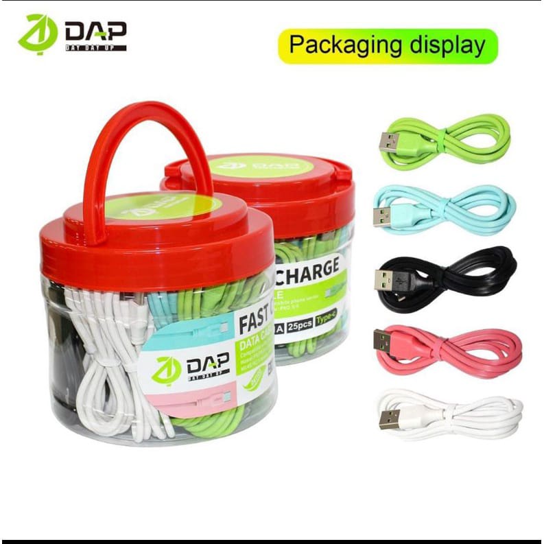 Kabel Dap Micro (DAM100) TYPE C (DAT100) Lightning (DAL100) FAST CHARGING 2.1A DAP CABLE