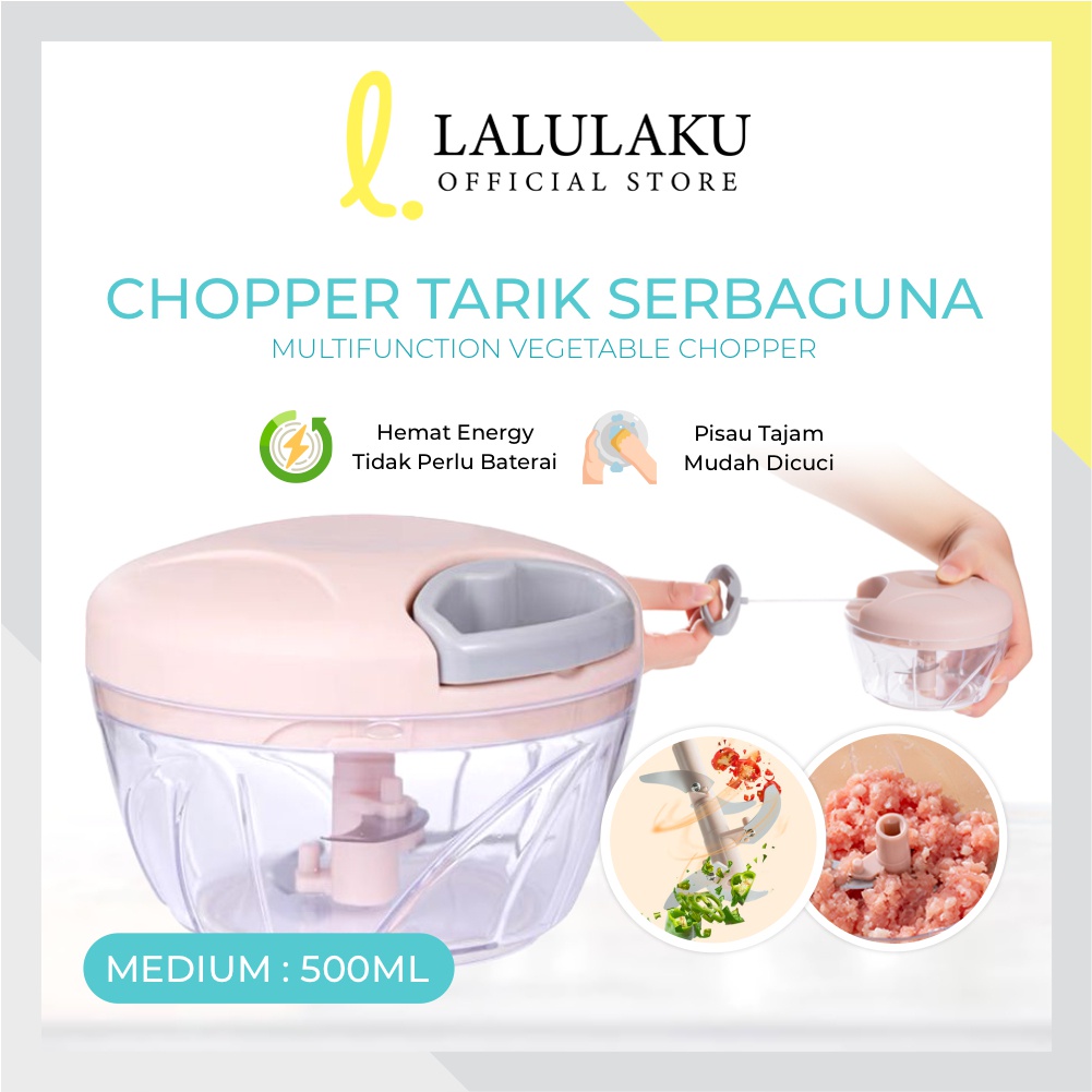 LALULAKU Blender Tangan Tarik MANUAL CHOPPER Alat Pencacah Bumbu Dapur