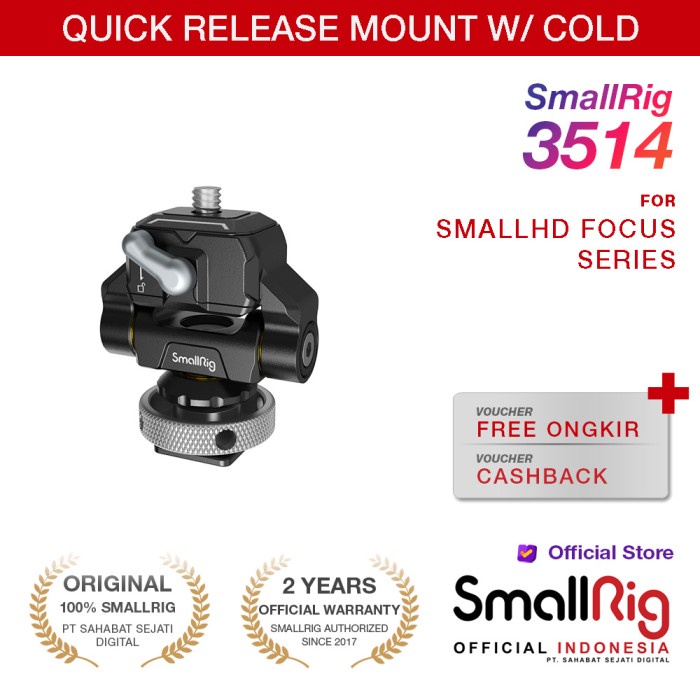 Fathonah_347- Smallrig Mini Quick Release Monitor Mount With Cold Shoe 3514