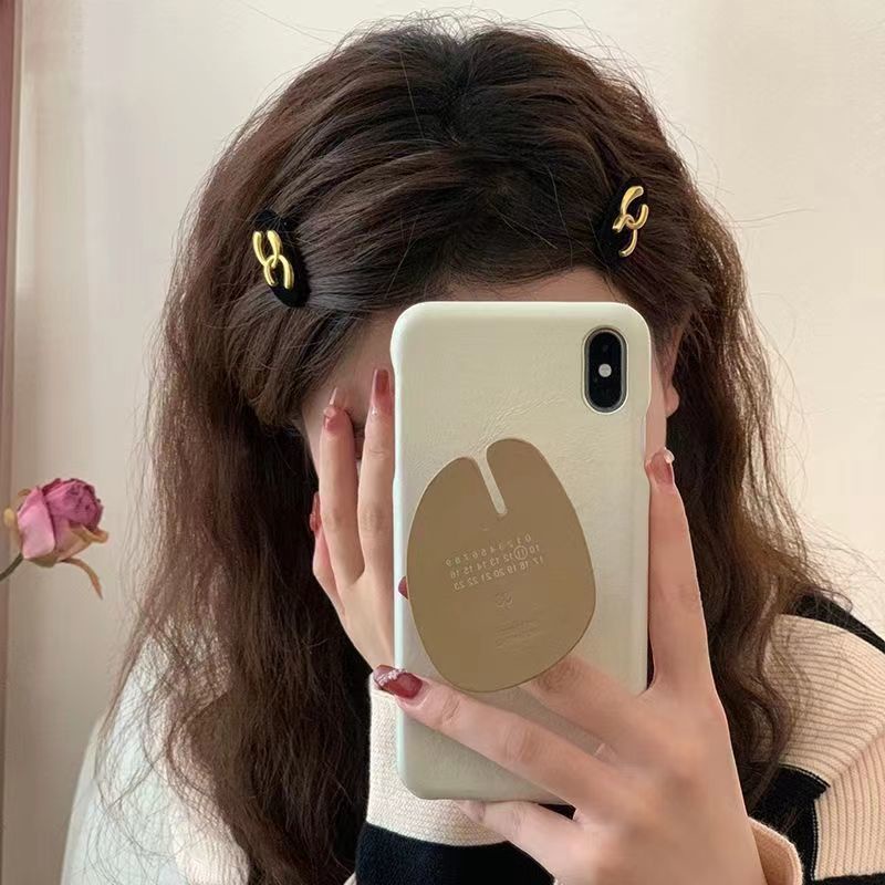 Logam Huruf Klip Rambut Klip Sisi Klip Poni Klip Aksesoris Rambut Hiasan Kepala Hair Clip Duckbill Clip Perempuan Musim Gugur Dingin Beludru