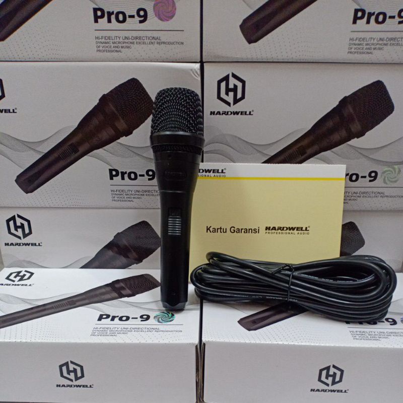 Microphone Mic Kabel HARDWELL PRO 9 New Mic Kabel Terbaik original