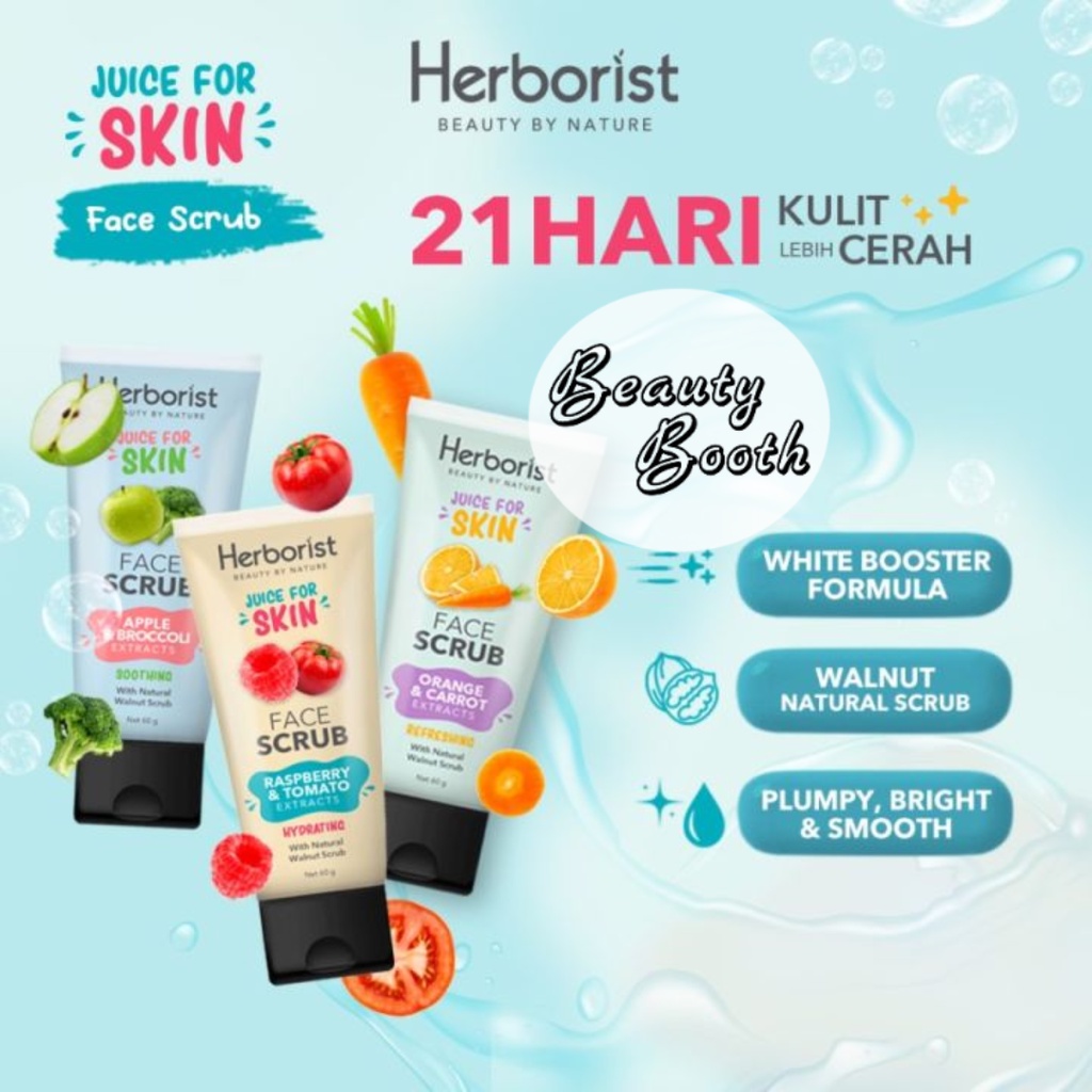 HERBORIST Juice For Skin Face Scrub 60 gr Scrub Wajah Peeling