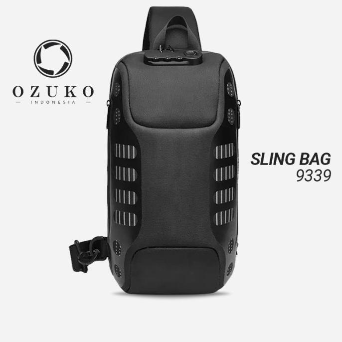 Ozuko Sling Bag 9339 - Tas Pria Deepblue256