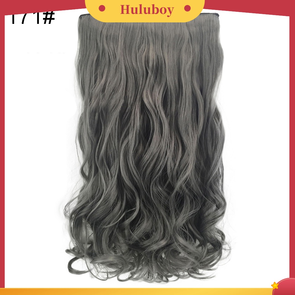 Wig Rambut Extension Sintetis Model Keriting Gelombang 50cm Untuk Wanita