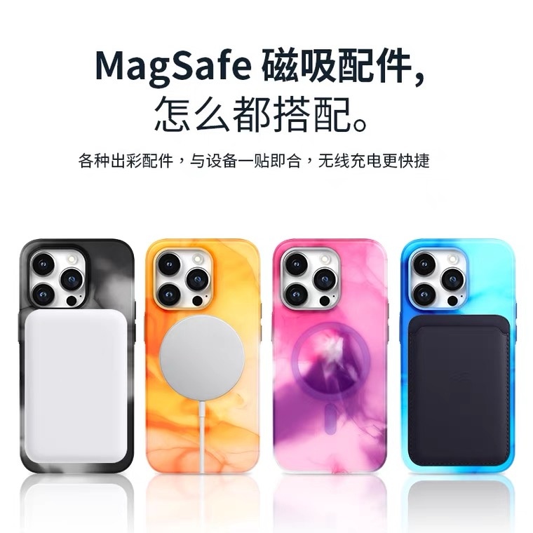 Casing Ponsel Gaya Cat Air Magnetik Asli Untuk iPhone 14 Pro Max 13 Pro Max 12 Pro Max case black matte and fall proof case