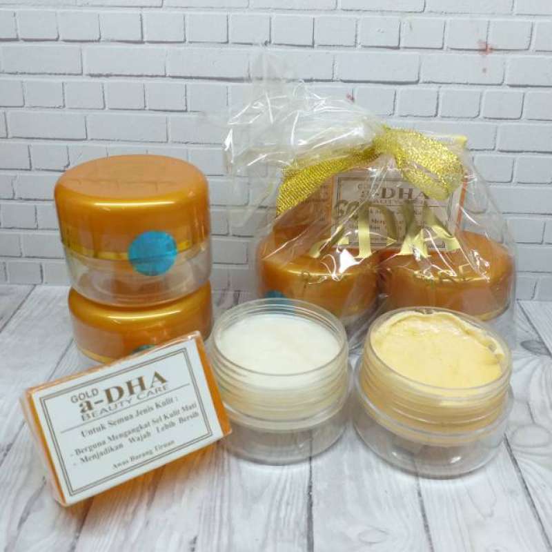 Paket Cream ADHA GOLD Original Hologram MDS / Cream Pemutih ADHA Gold