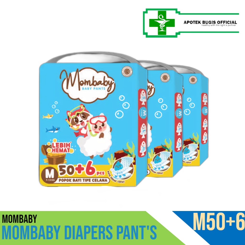 MOMBABY Pants Jumbo Size M50+6 Popok Jumbo