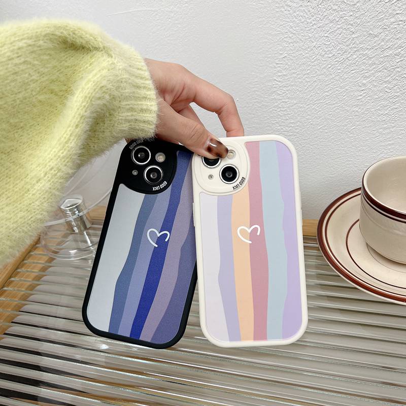 Couple Rainbow Stripe Soft Case VIVO Y11 Y12i Y15 Y17 Y20S Y20i Y12S Y50 Y30i V9 S1 V9 Y19 Y91C Y93 Y95 Y01 Y15S Y15A V15 V11I Y21S Y21A Y21G Y21T Y33S Y16 Y22S Y35 V23E S1 Pro V5S