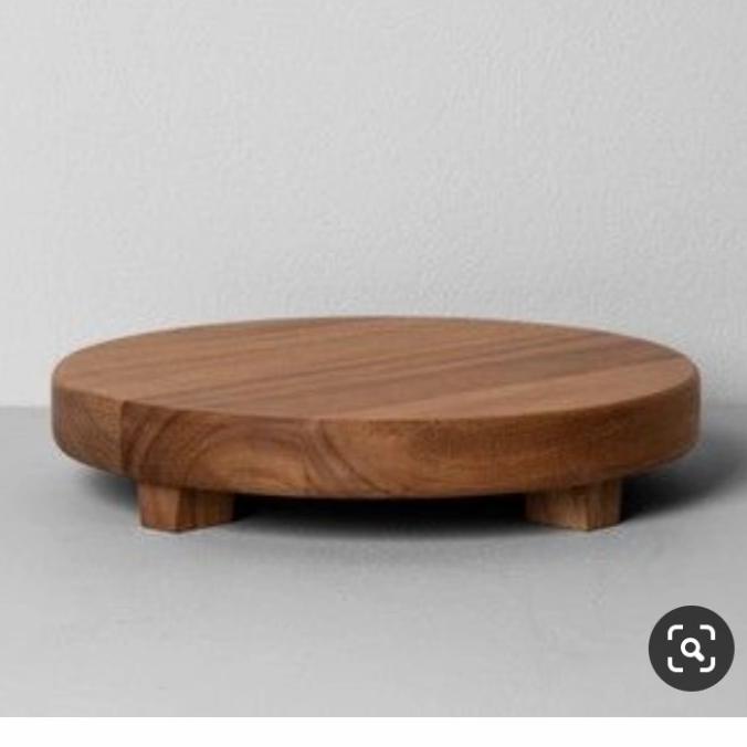 talenan kayu besar bulat 30cm jati asli pake kaki