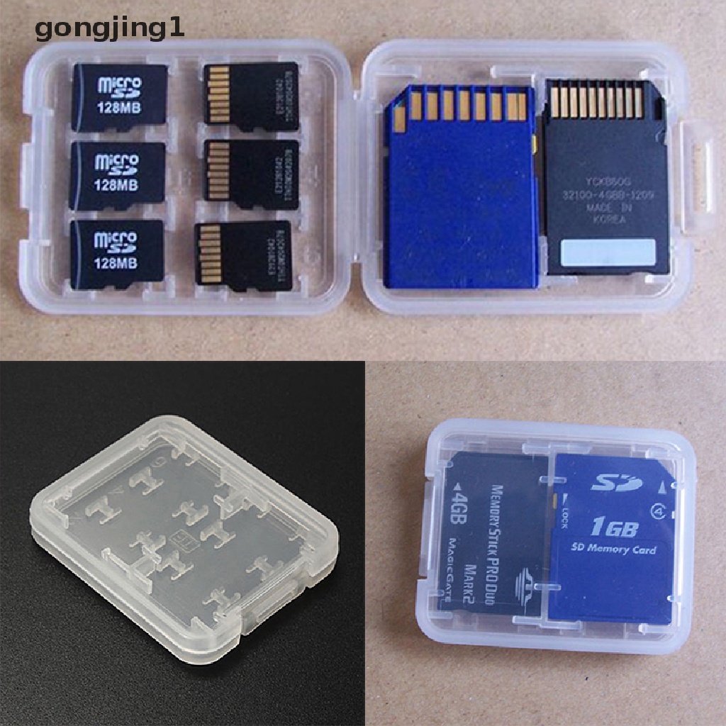 Ggg 8slot Kotak Pelindung Kartu Memori Micro SD TF SDHC MSPD Tempat Penyimpanan ID