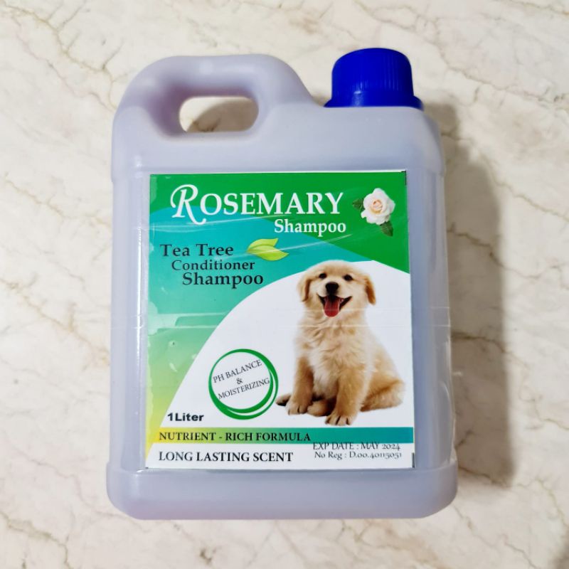 Rosemary Dog 1 Liter Shampoo Conditioner Melembutkan Bulu Anjing Puppies