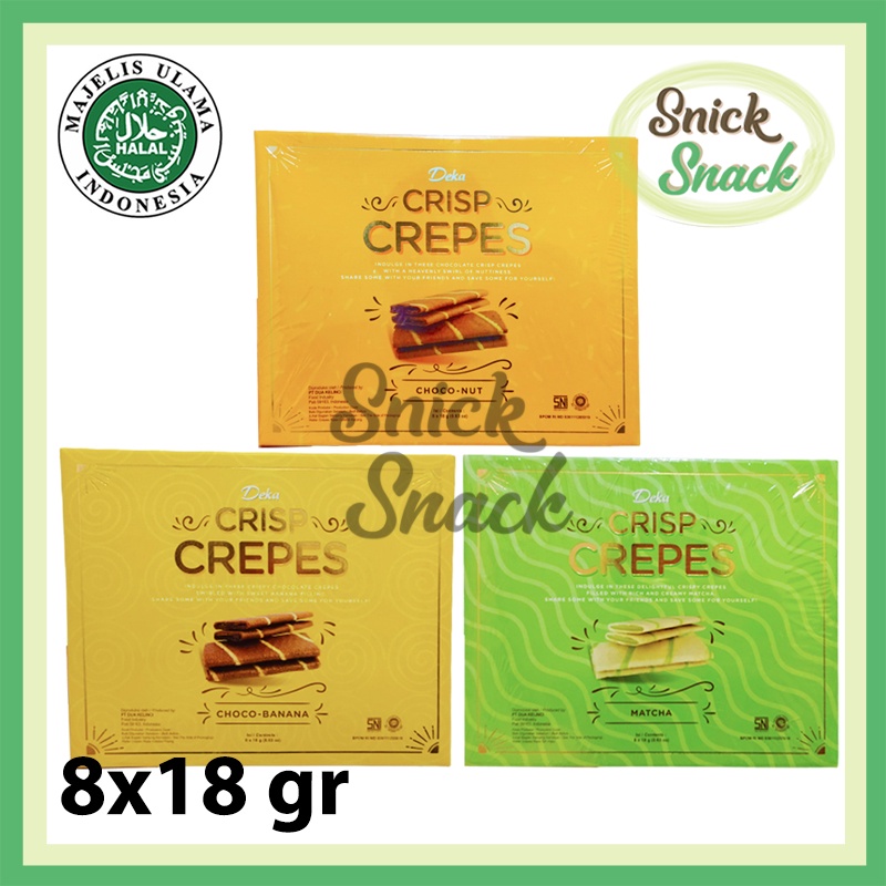 Deka Crepes Snack Gift Box Parsel Crepe Rasa Pisang Coklat Kacang Matcha