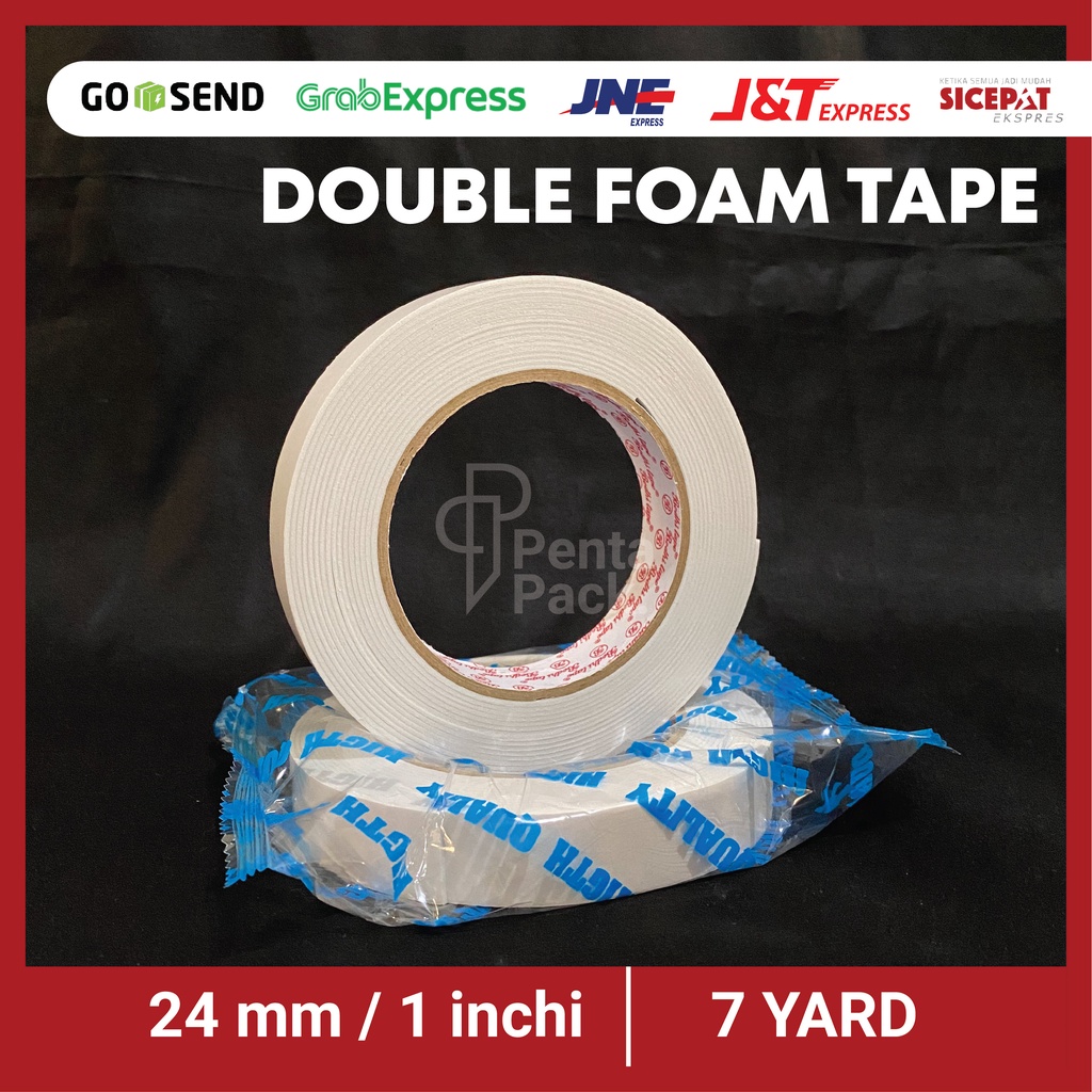 

Double Foam Tape / Lakban Busa (24 mm / 1 inchi X 7 yard) BODHI