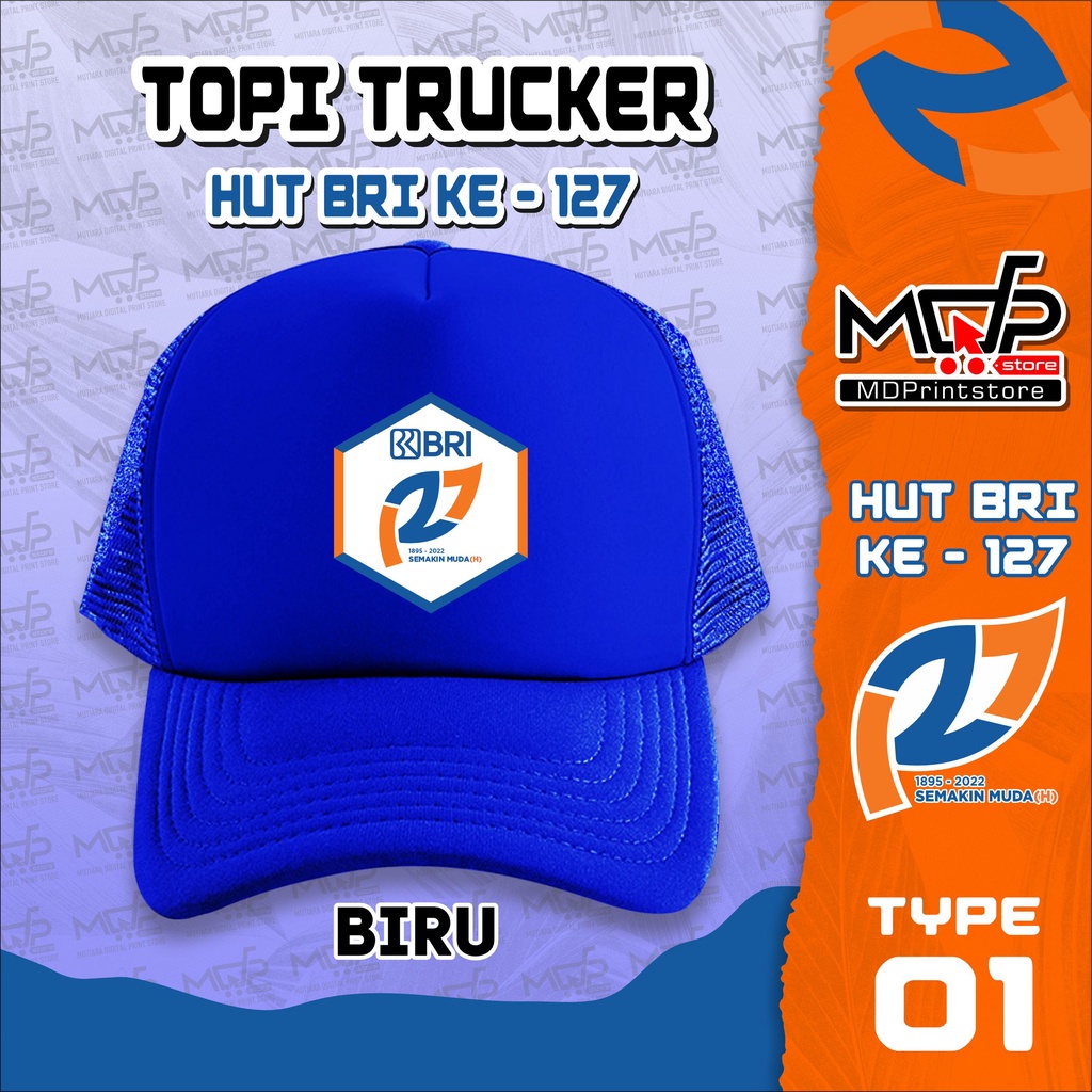 TOPI ANAK HUT BRI 127 TYPE A BANK BRI PERBANKAN MDPRINTSTORE