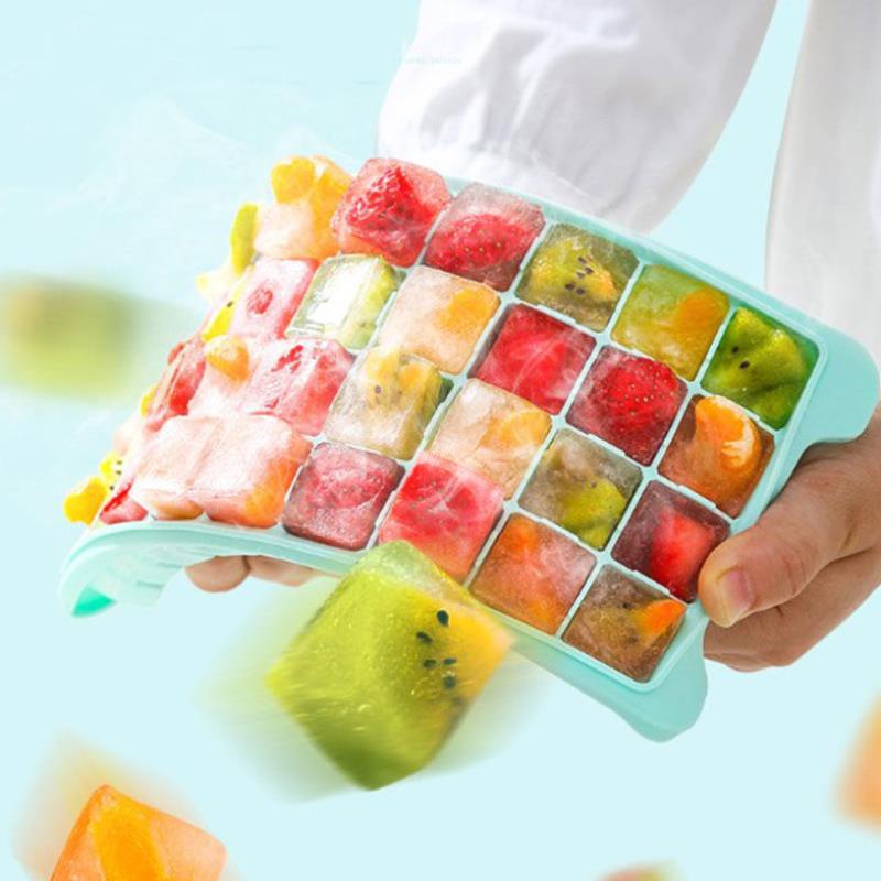 AVVET 36 SEKAT Cetakan Es Batu Cokelat Jelly Silicone Ice Cube Tray Mold Dengan Penutup Food Grade Anti Pecah Alat Cetak Coklat