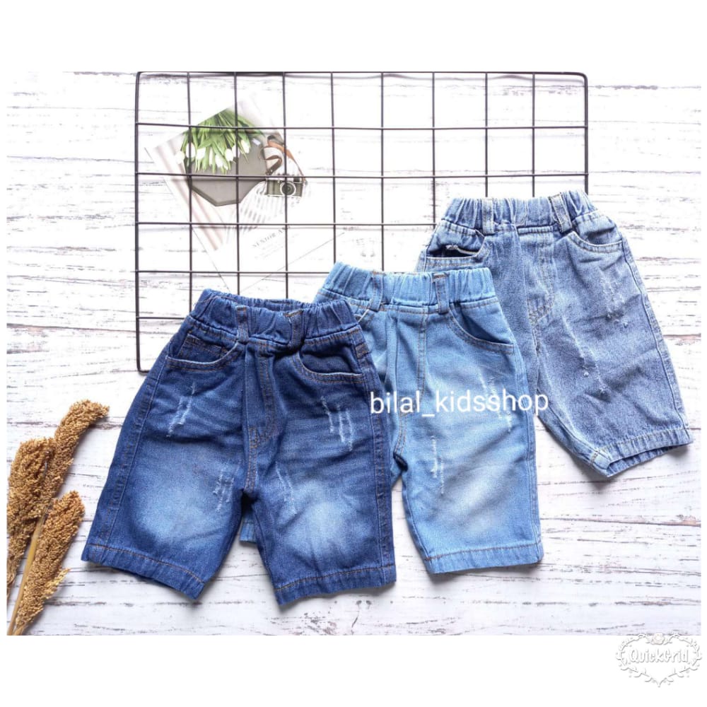 CELANA SONTOG JEANS PENDEK ANAK LAKI PEREMPUAN