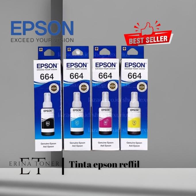 Paket 1 set tinta Epson 664 original for L100/L110/L120/L360/L1300