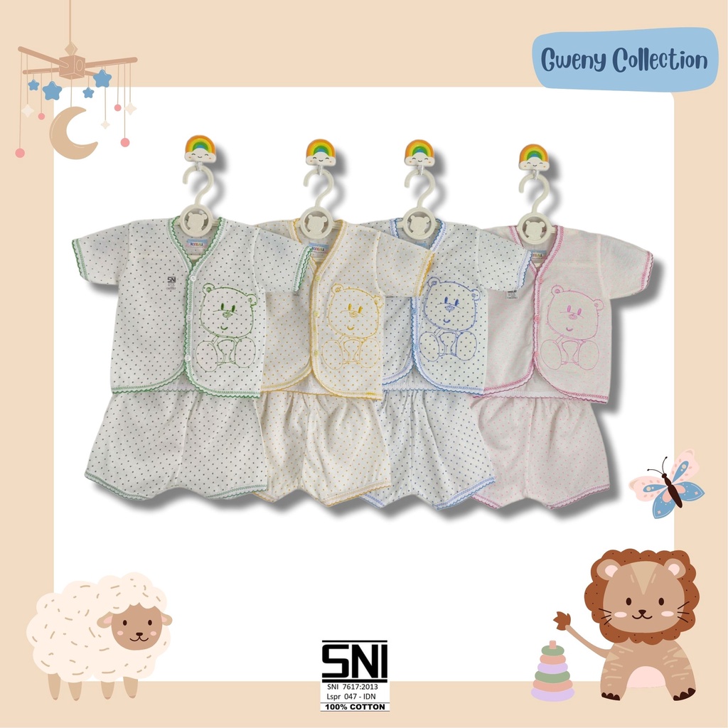 SETELAN BAJU BAYI NEW BORN TANPA LENGAN/KUTUNG, LENGAN PENDEK, LENGAN PANJANG BAHAN COTTON UNISEX MURAH (AKN)