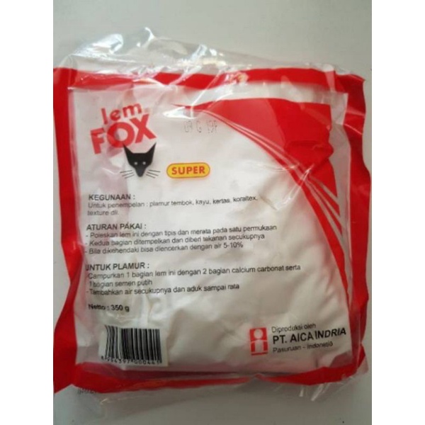 

Lem Fox PVac Kantong merah 350 Gram