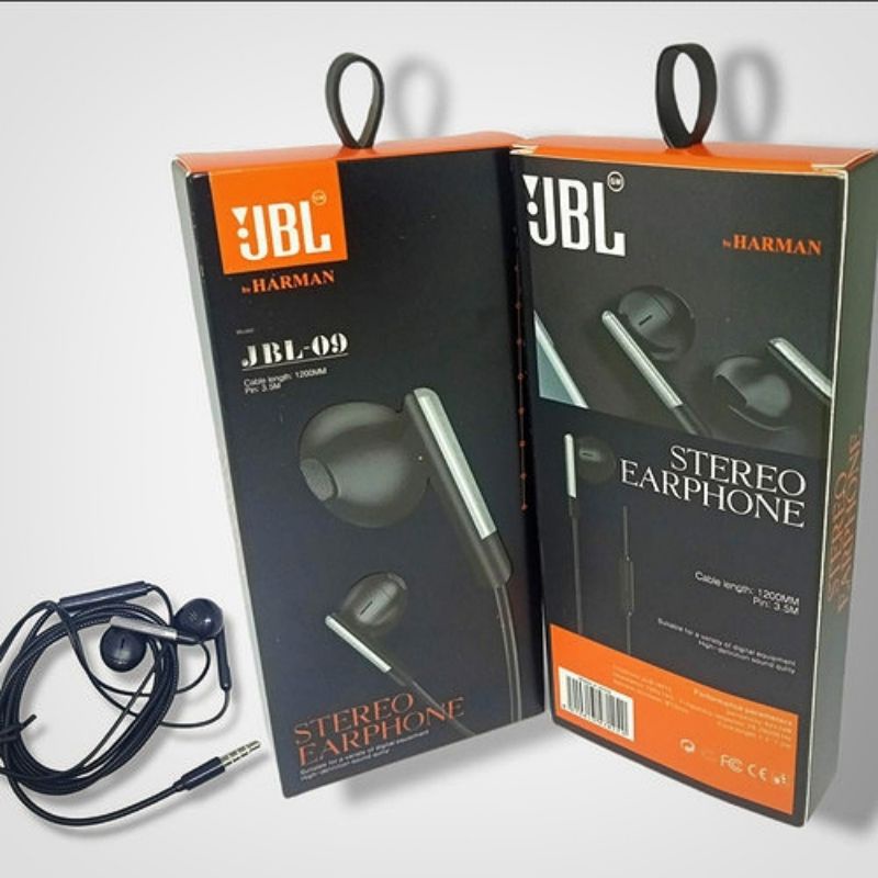 HANDSFREE SUPER MEGA BASS MUSIC SHOCK EARPHONE JBL STYLISH DESIGN BASS STEREO