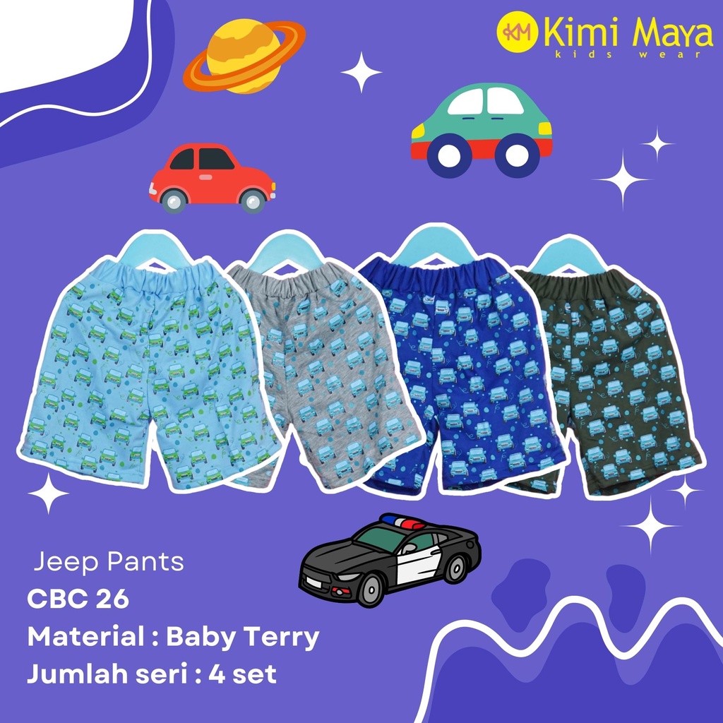 Celana pendek anak cowok motif JEEP