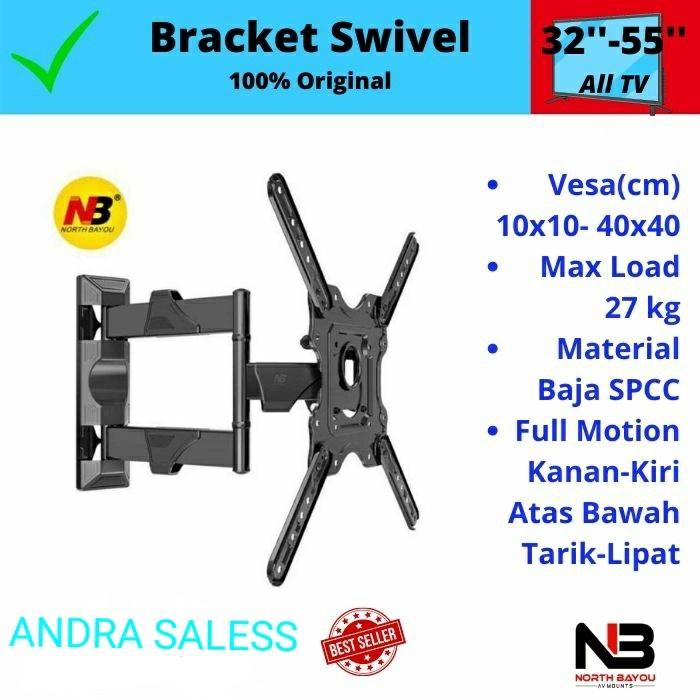 BRACKET SWIVEL TV 19"-43" INCH IMPORT
