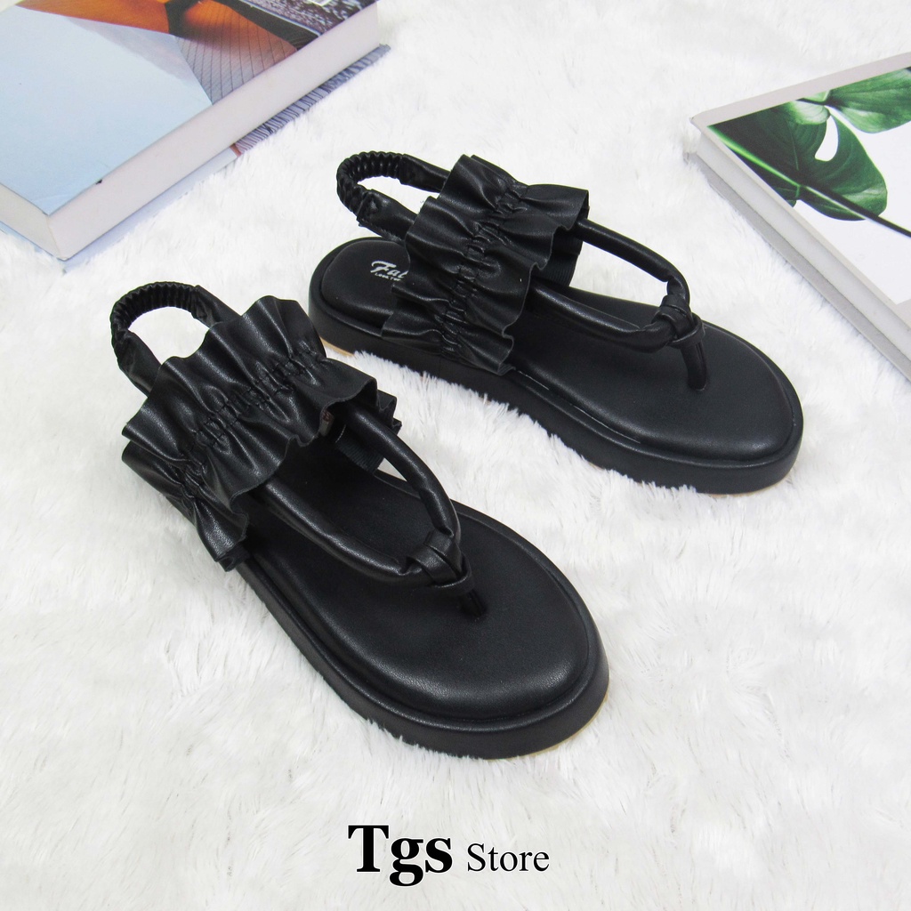 Sandal Slop Wanita Jepit Kerut Hitz Kekinian ZL-02