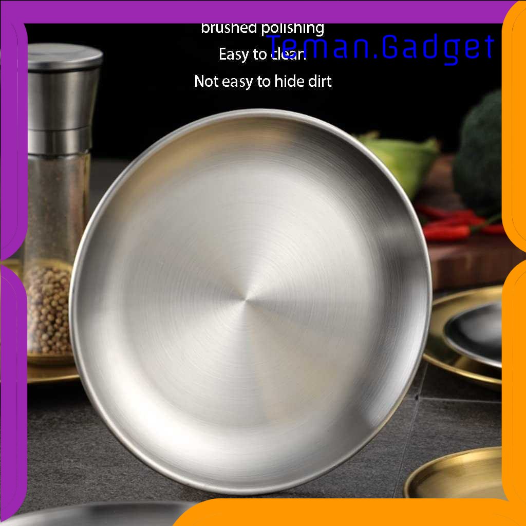 TG - DPR SUPPLE Piring Makan Dekorasi Nampan Baki Stainless Steel Plate - ST201