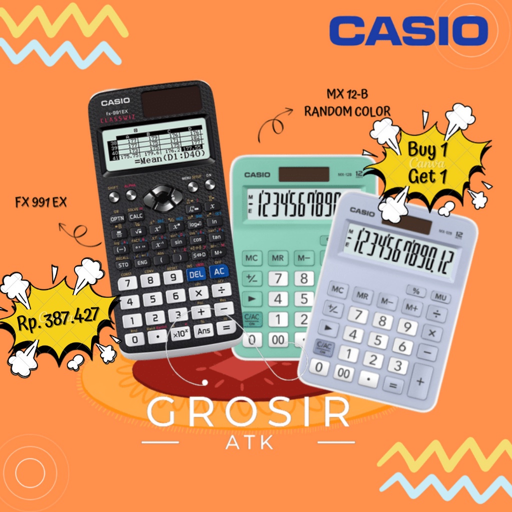 

Casio Calculator FX-991EX - Kalkulator Sekolah Kuliah - Internasional - Classwiz - 552 fungsi
