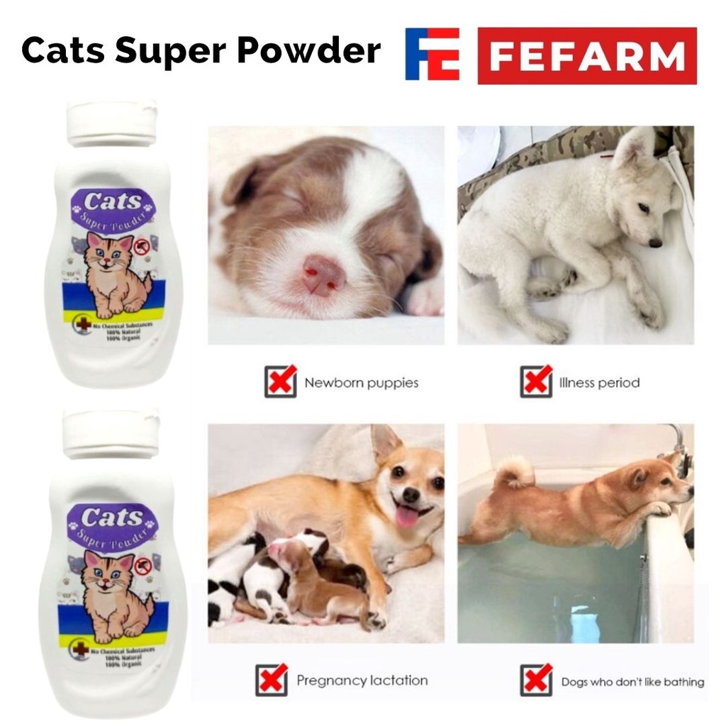 BEDAK KUCING ANTI JAMUR WANGI CAT SUPER POWDER FEFARM
