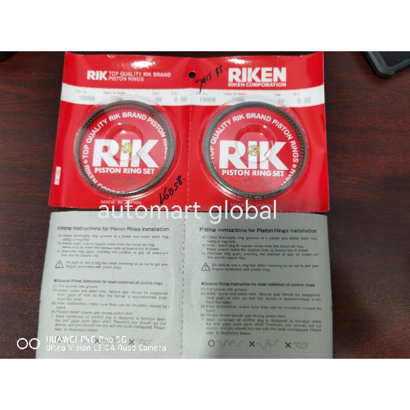 ring piston Honda jazz RS riken japan