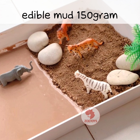 Zoetoys Edible Sand Mud FOOD GRADE 150 gram | Mainan Pasir Lumpur Buatan Dapat Dimakan | Sensory Play Refill Sand