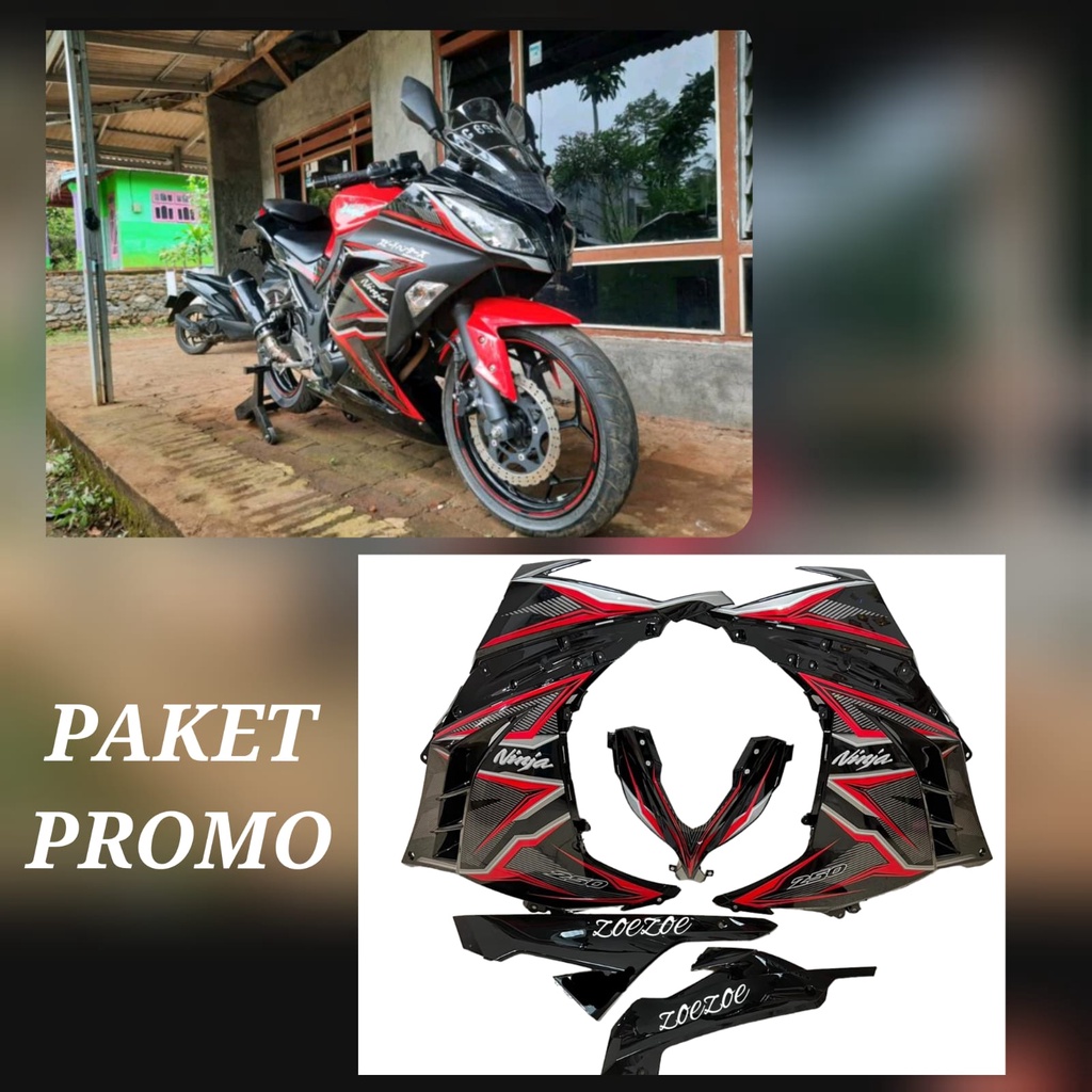 Faring Ninja 250 Fi Sayap Ninja 250 Fi Fairing Depan Ninja 250 Fi