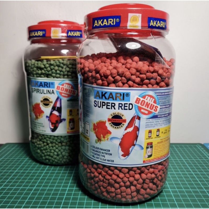 AKARI SUPER RED SPIRULINA 1.250GR PELET IKAN KOI