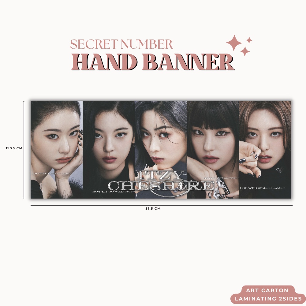 HAND BANNER ITZY KILL MY DOUBT HANDBANNER (HARGA 1 PCS + LAMINASI 2SISI) TANDA TANGAN TTD KPOP IDOL KOREA PREMIUM MURAH UNOFFICIAL YEJI LIA RYUJIN CHAERYEONG YUNA READY STOCK !